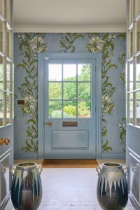James: Floral trellis wallpaper by CINNY